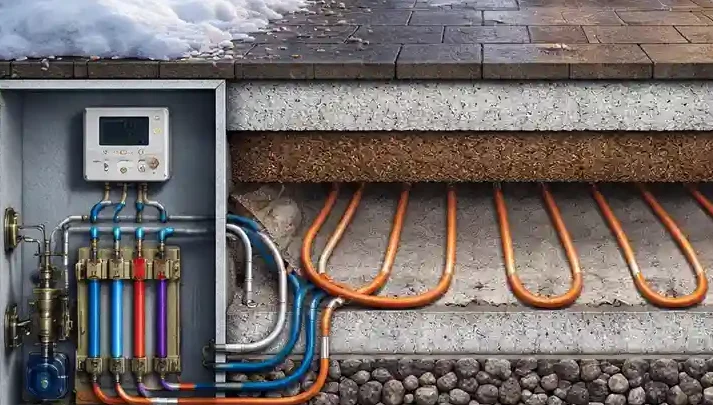 سیستم گرمایش از کف ذوب برف